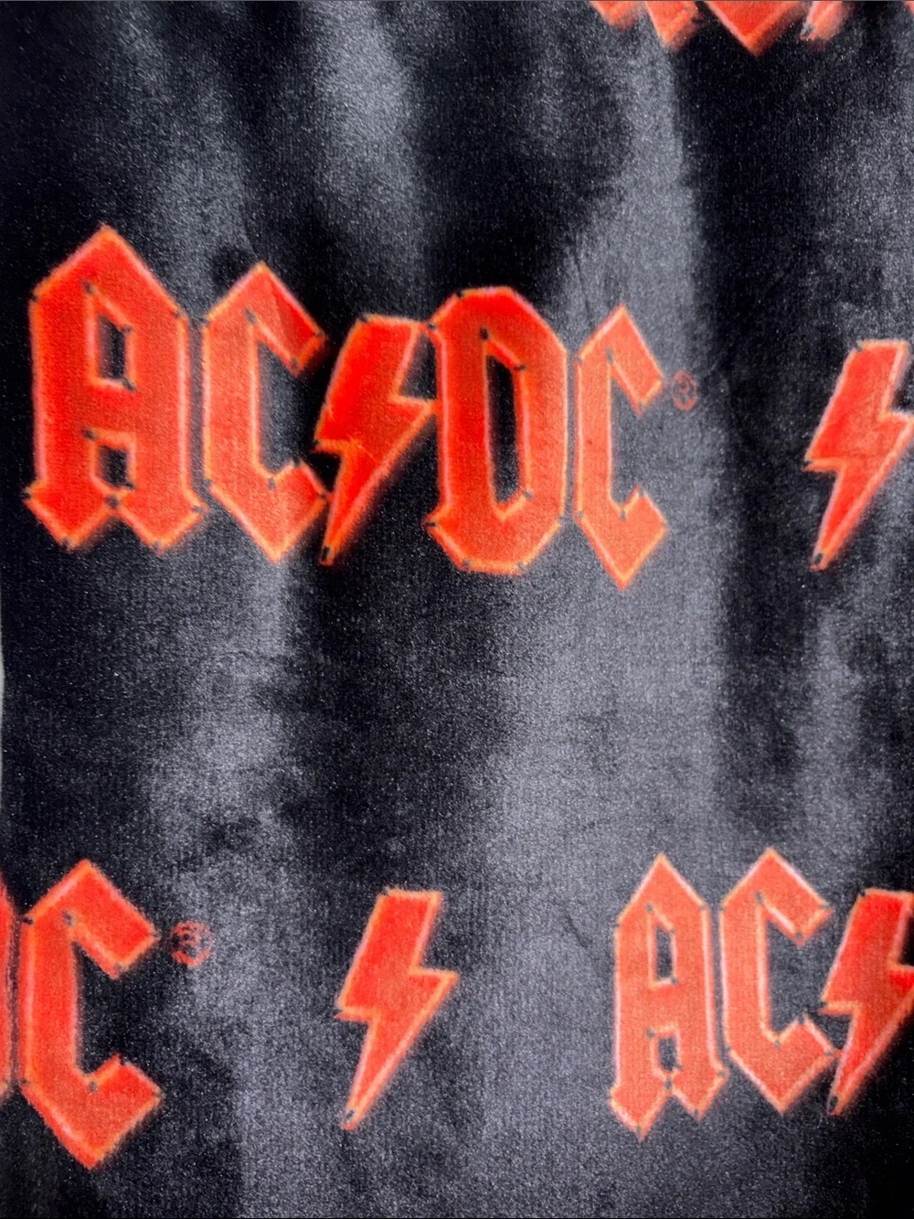 AC/DC Black and Red Plush Throw Blanket NWT TAG 🏷️